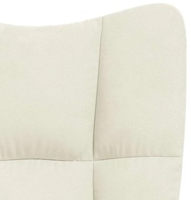 Cadeira de descanso veludo branco nata