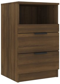 Mesas de cabeceira 2 pcs derivados de madeira carvalho castanho