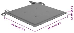 Cadeiras de exterior dobráveis 8pcs c/ almofadões acácia maciça