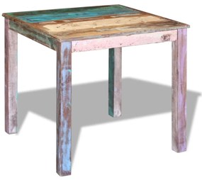 Mesa de jantar 80x82x76 cm madeira reciclada maciça