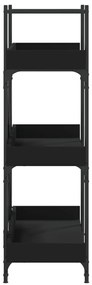 Estante c/ 3 prateleiras 100x33x108,5cm derivados madeira preto
