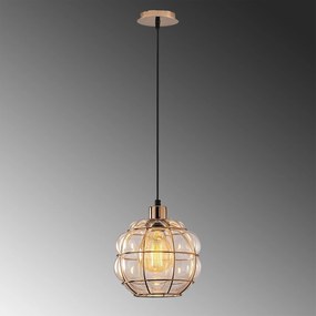 Candeeiro Chandelier Safderun – Cobre – Diâmetro 23 cm x Altura 111 cm