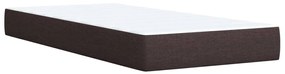 Cama com molas/colchão 90x190 cm tecido castanho-escuro