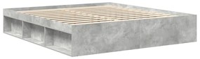 Estrutura de cama 200x200 cm cinza cimento