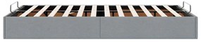 Estrutura de cama otomana sem colchão 120x200 cm cinzento claro