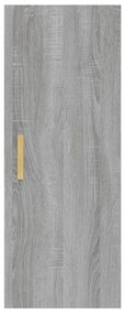 Armário parede 34,5x34x90 cm derivados madeira cinzento sonoma