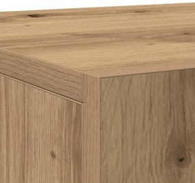 Sideboard vidaXL com 3 portas em Carvalho Artisan 90x34x80 cm em Madei