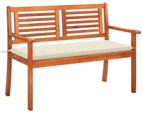 Banco de jardim 2 lugares c/ almofadão 120 cm eucalipto maciço