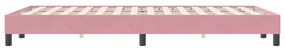 Cama com molas sem colchão 120x220 cm veludo rosa
