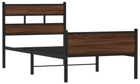 Estrutura cama s/ colchão derivados madeira carvalho castanho