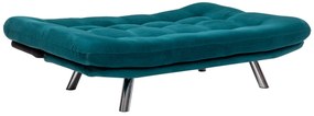 Sofá-cama de 3 lugares Misa – Verde Petróleo – 52x175x40 cm