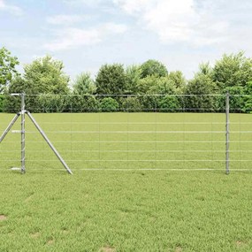 Cerca vidaXL 0.8x50 m Aço Galvanizado
