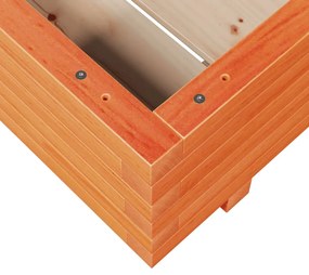 Vaso/floreira de jardim 60x60x26,5 cm pinho maciço castanho-mel