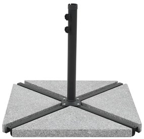 vidaXL Placas peso guarda-sol triangulares 4 pcs granito 60 kg cinzento