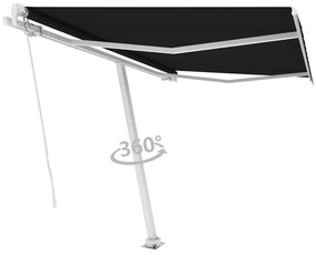 Toldo retrátil manual independente 350x250 cm antracite