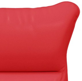 Cadeira Relaxante vidaXL Vermelha em Couro Sintético