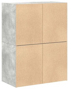 Armários com 2 gavetas 2 pcs 60x31x40 cm cinzento betão
