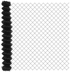 vidaXL Cerca de Malha Cinzeto 25 x 1.6 m Aço