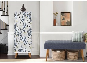 Conjunto de Mobiliário de Entrada Vegas – Branco e Azul Escuro – Sapat