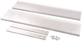 Prateleira de parede suspensa 2 níveis 150x30 cm aço inoxidável