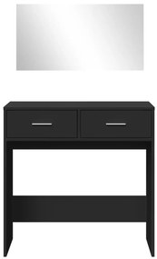 Toucador com espelho 80x39x80 cm preto