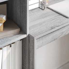 Mesa com Armazenamento Cinza Sonoma Madeira Engenharia