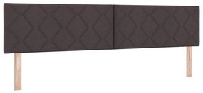Cabeceira LED vidaXL Design Blocos de Diamante Castanho 200 cm Tecido