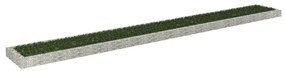 vidaXL Canteiro elevado/cesto gabião 800x100x20 cm aço galvanizado