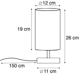 Candeeiro de mesa moderno branco redondo de 12 cm regulável - Milo 2 Design,Industrial,Moderno