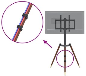 Suporte tripé p/ TV ecrãs de 37-65" Max VESA 400x400 mm 40kg