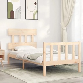 vidaXL Cama sem colchão 100x200 cm madeira de pinho maciça