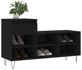 Sapateira 102x36x60 cm derivados de madeira preto