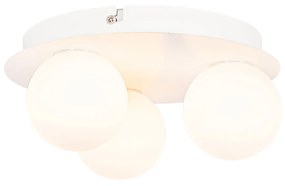 Moderna luminária de teto para banheiro branco 3 luzes - Cederic Moderno