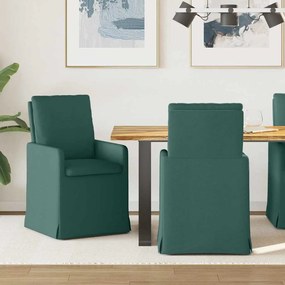 vidaXL Cadeiras de Jantar 2 pcs Verde-escuro 57 x 67 x 98 cm tecido