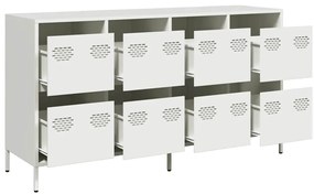 Aparador 135x39x73,5 cm aço laminado a frio branco