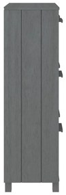 Sapateira HAMAR 59,5x35x117 cm pinho maciço cinza-escuro