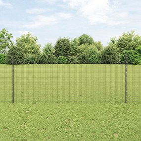 Postes de Cerca 44 pcs U-Channel Cinza 140 cm Aço