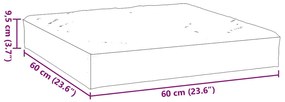 Almofadão p/ móveis de paletes 60x60x9,5 cm tecido oxford cinza