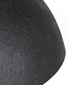 Candeeiro de suspensão industrial preto com dourado 70 cm - Magna Moderno