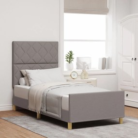 Cama vidaXL em Tecido Taupe - 90x200 cm