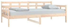 Sofá-cama madeira de pinho maciça 90x190 cm