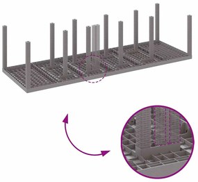Conjunto de Jantar para Jardim Cinzento-claro Para 12 pessoas