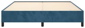 Estrutura de cama sem colchão 180x200 cm veludo azul-escuro