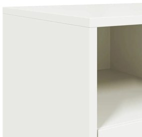 Móvel de TV 100,5x39x43,5 cm aço laminado a frio branco