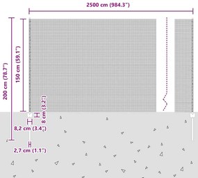 Conjunto de Cerca de Arame Galvanizado Cinza da Conjunto de 2 Cinza