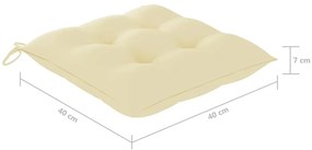Cadeiras de exterior dobráveis 8pcs c/ almofadões acácia maciça