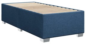 Cama com molas/colchão 90x190 cm tecido azul