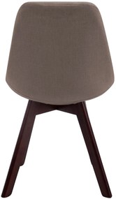 Cadeira de cozinha e sala de jantar Borneo em tecido com estrutura em Cor Nogueira 48 x 84 x 55 cm Castanho acinzentado