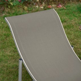 Conjunto de 2 Espreguiçadeiras de Jardim em Forma de S com Estrutura d