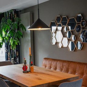 Candeeiro de suspensão design preto - Triangolo